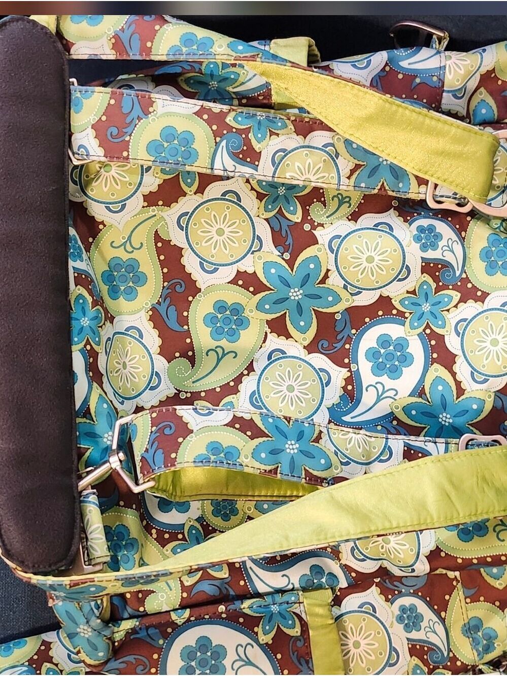 Vintage Ju-Ju-Be Perfect Paisly Messager/ Backpack Diaper Bag - Picture 10 of 12